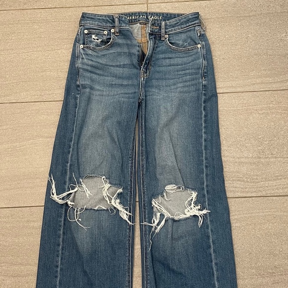 American Eagle Baggy Ripped Dark Wash Jeans – Perfect Condition - Picture 1 of 1